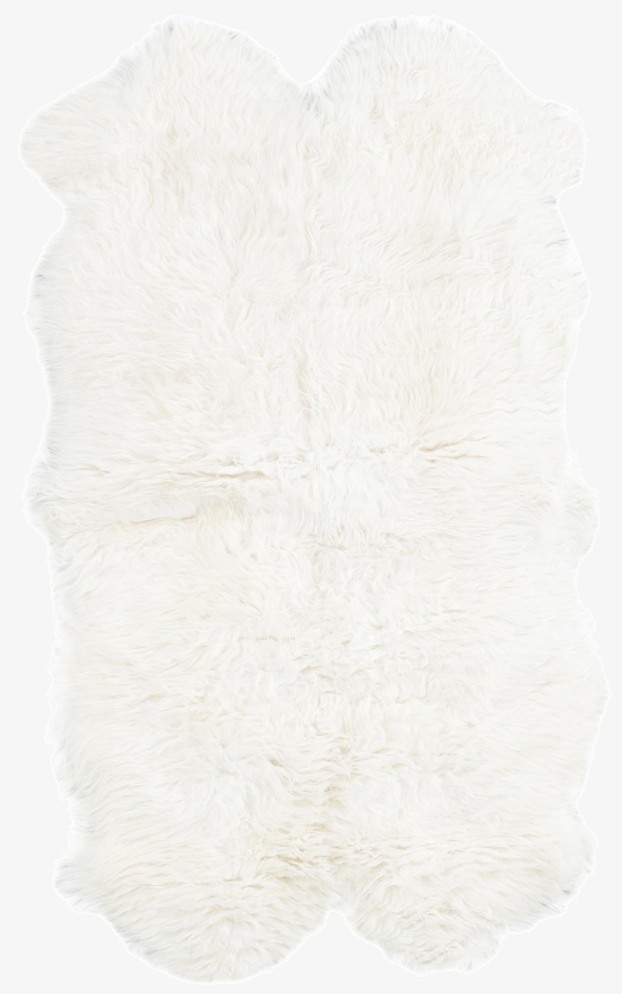 100cm x 183cm Natural Sheepskin Freeform Rug