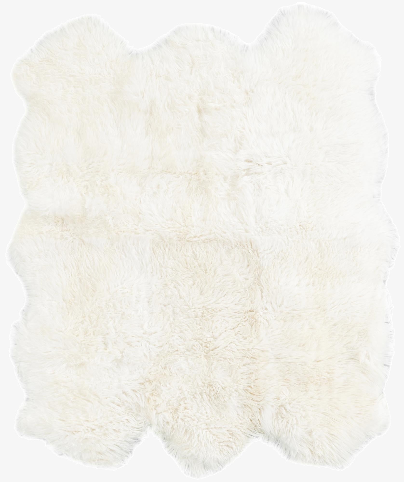 145cm x 183cm Natural Sheepskin Freeform Rug
