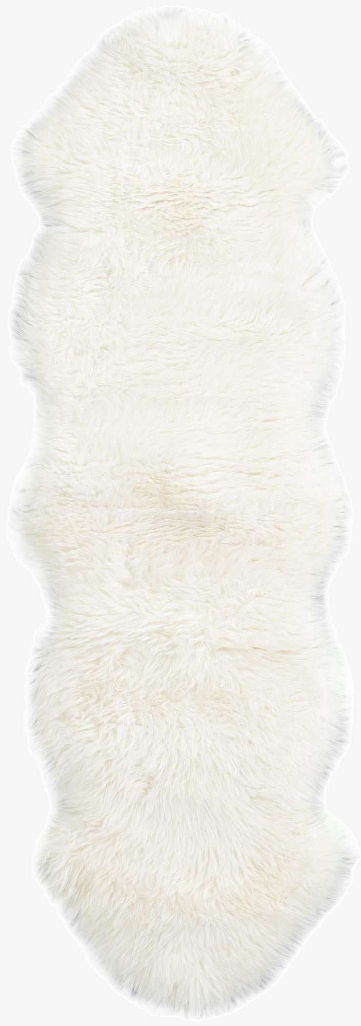 55cm x 183cm Natural Sheepskin Freeform Rug