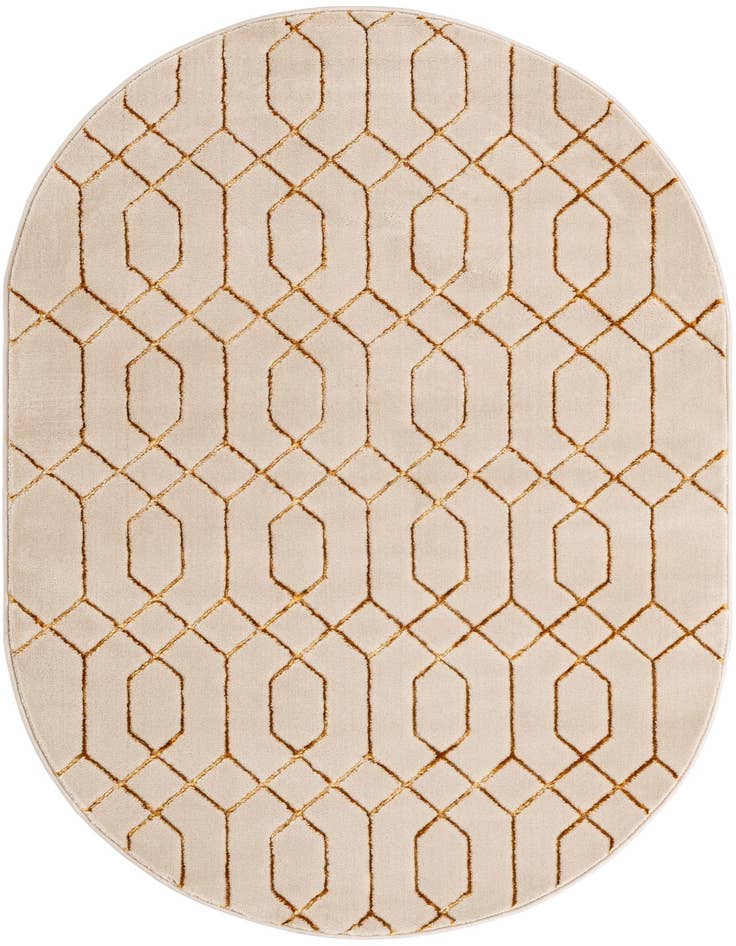 Detail image of 4' x 6' Marilyn Monroe™ Glam Trellis Oval Rug