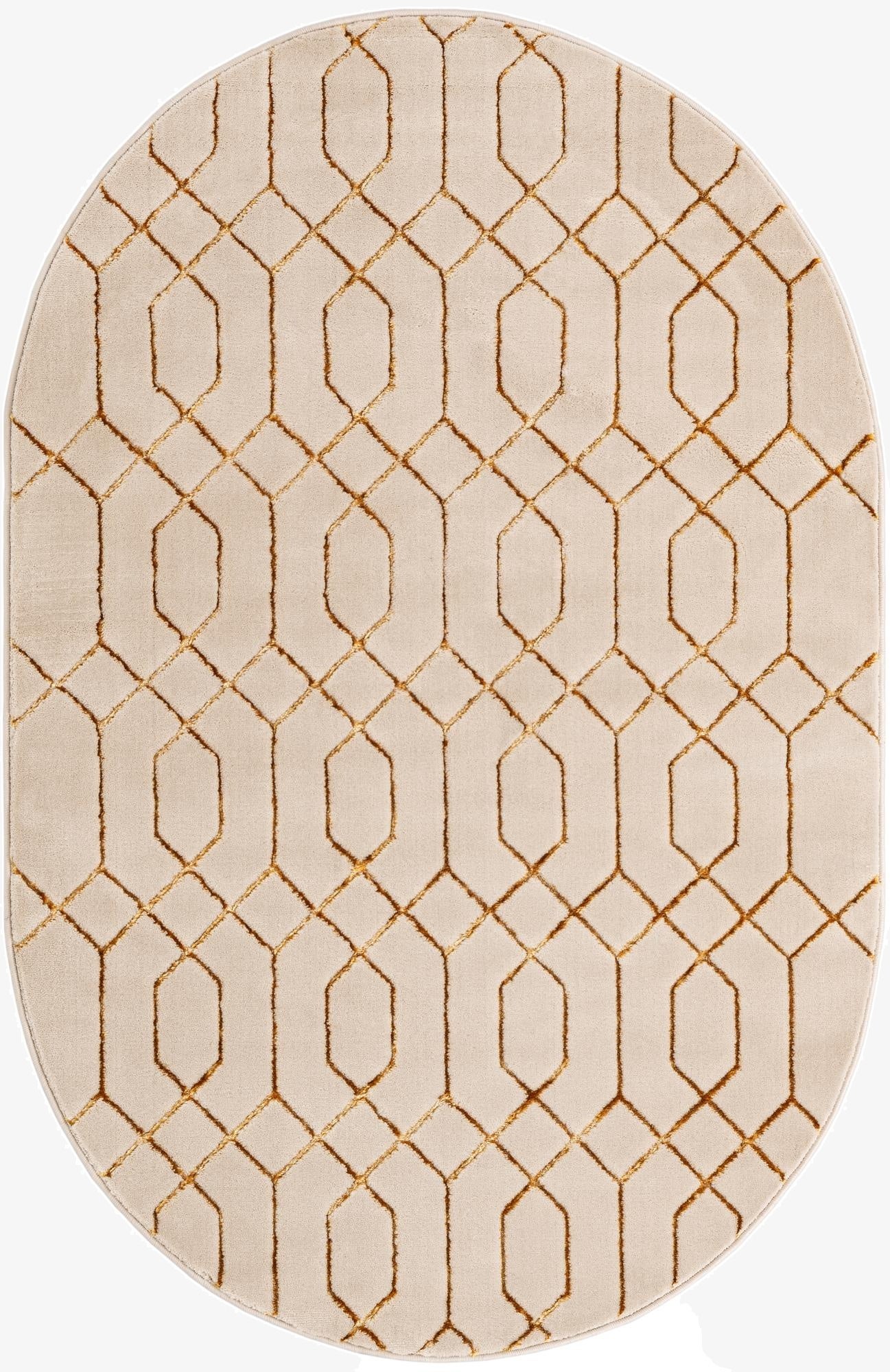 4' x 6'  Marilyn Monroe&trade; Glam Trellis Oval Rug