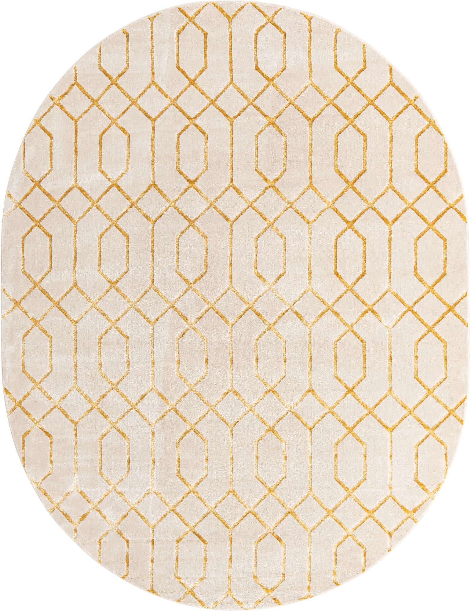 7' 10 x 10' Marilyn Monroe™ Glam Trellis Oval Rug