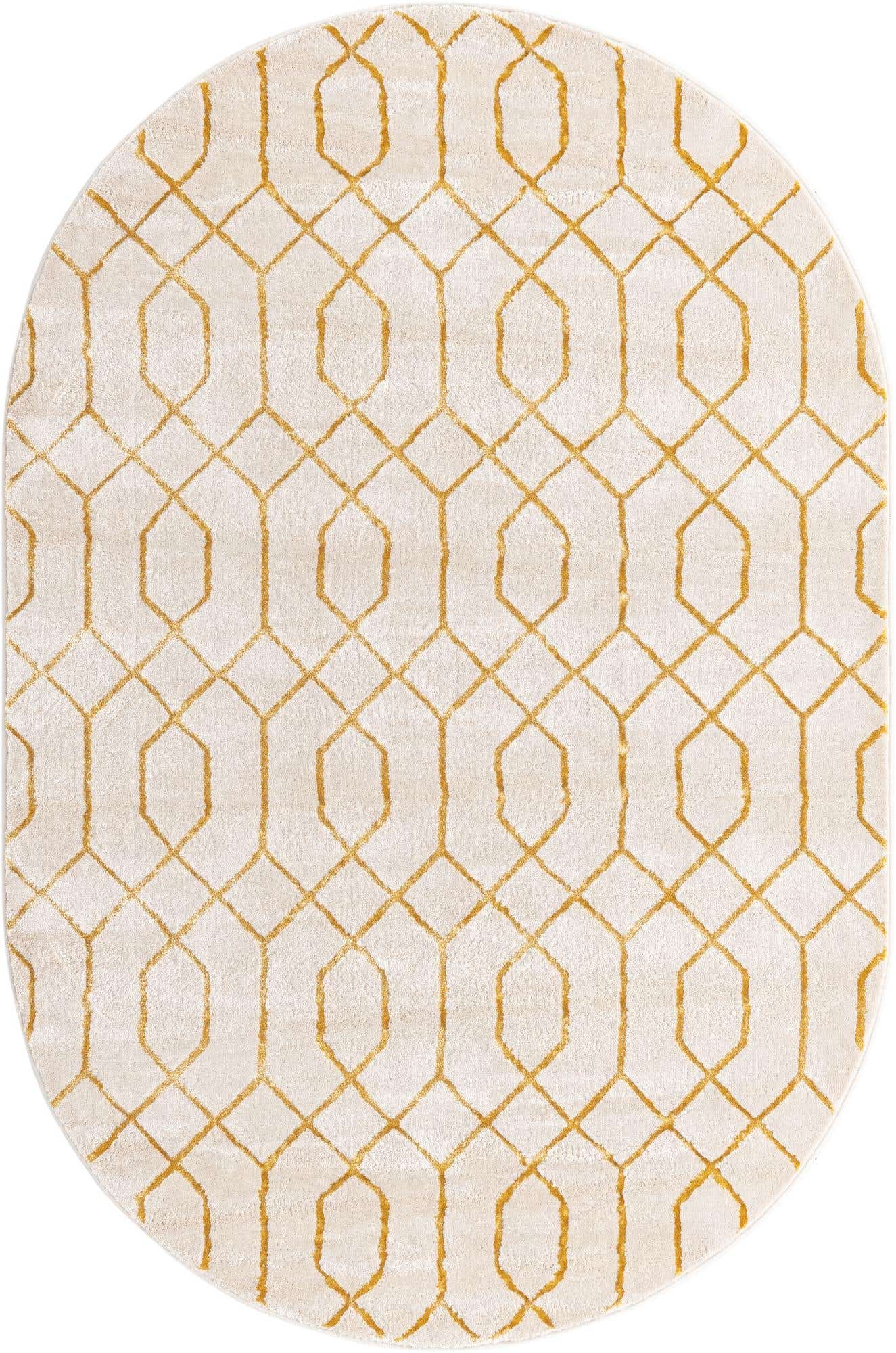 5' 3 x 8' Marilyn Monroe™ Glam Trellis Oval Rug