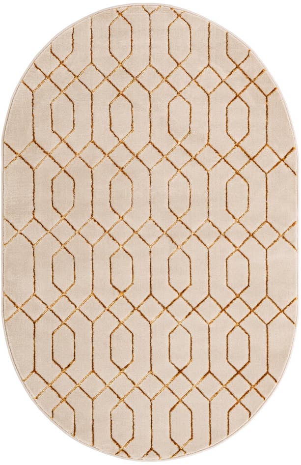 Detail image of 4' x 6' Marilyn Monroe™ Glam Trellis Oval Rug