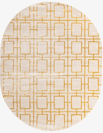 White Gold Marilyn Monroe™ Glam Deco Oval Rug