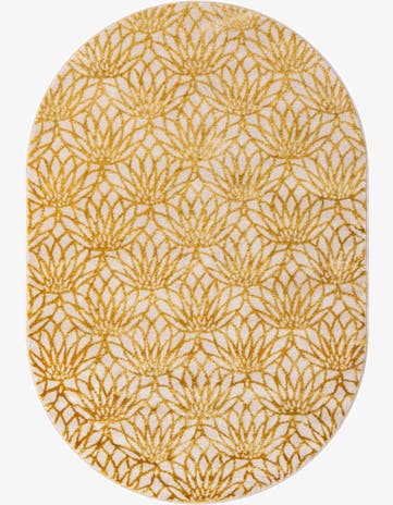 White Gold Marilyn Monroe™ Glam Dahlia Oval Rug