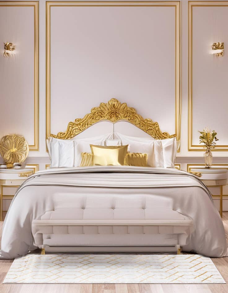 Detail image of 2' 7 x 12'  Marilyn Monroe™ Glam Trellis Runner Rug