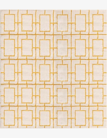 White Gold Marilyn Monroe™ Glam Deco Square Rug