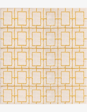 White Gold Marilyn Monroe™ Glam Deco Square Rug