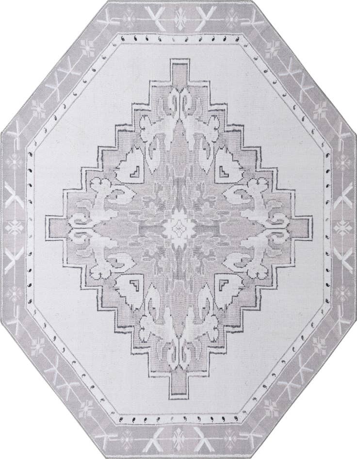Detail image of 7' 6 x 7' 6 Washable Timeless Octagon Rug