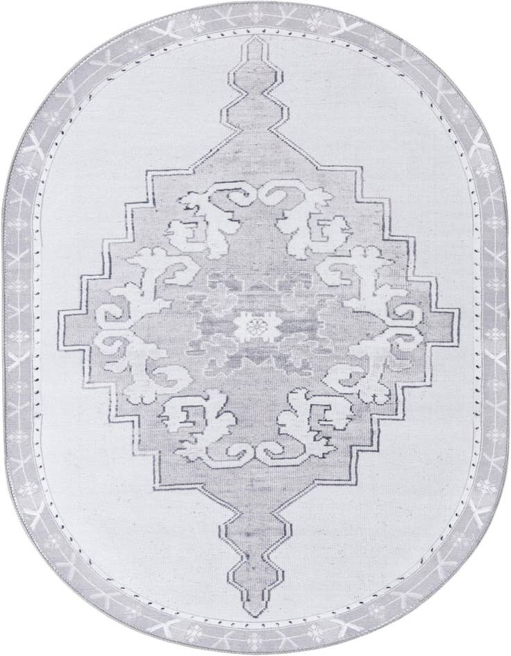Detail image of 4' x 6' Washable Timeless Oval Rug