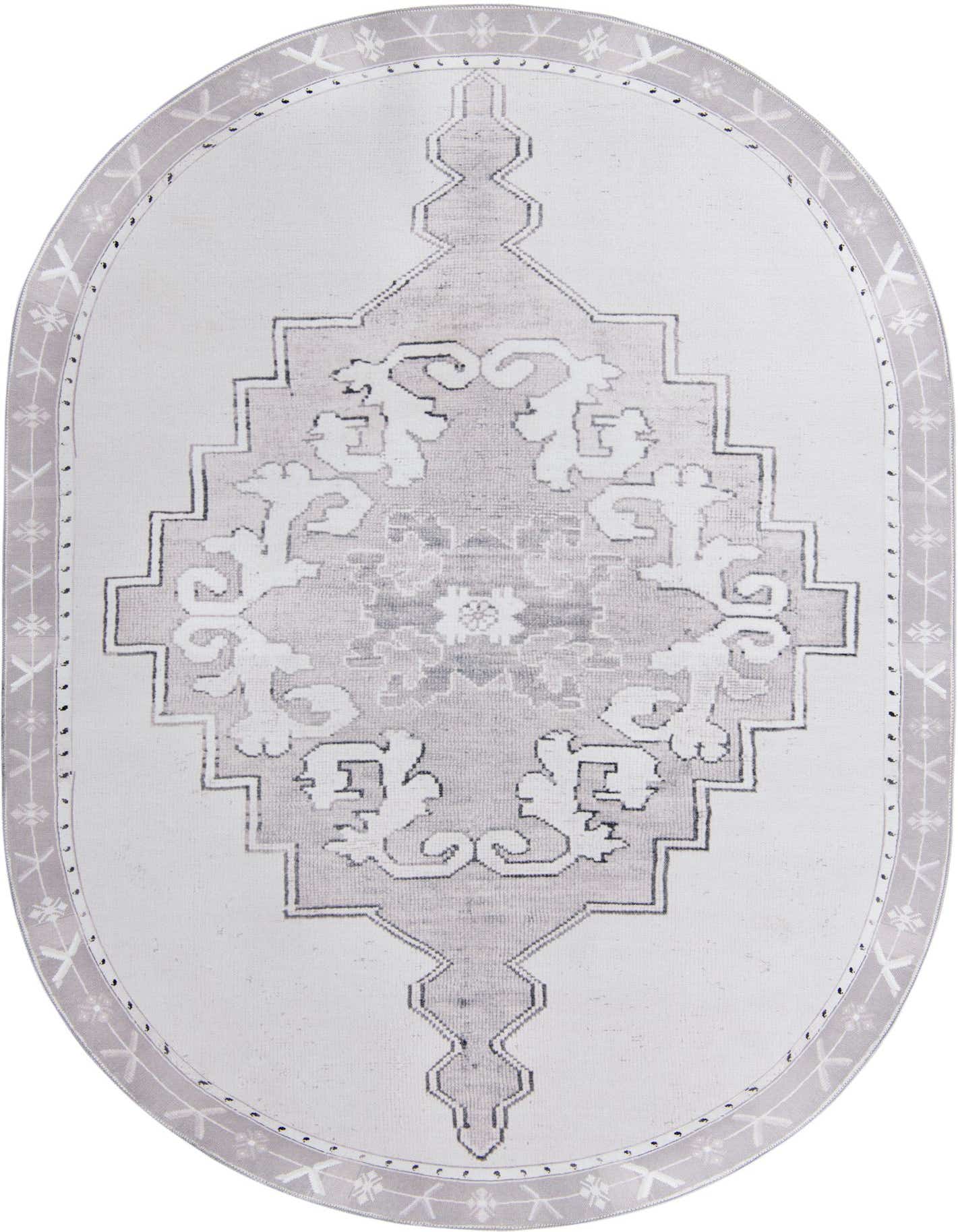 7' 6 x 10' 6 Washable Timeless Oval Rug