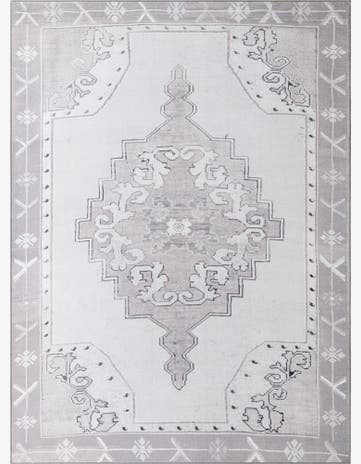 white Gray Washable Timeless Rug