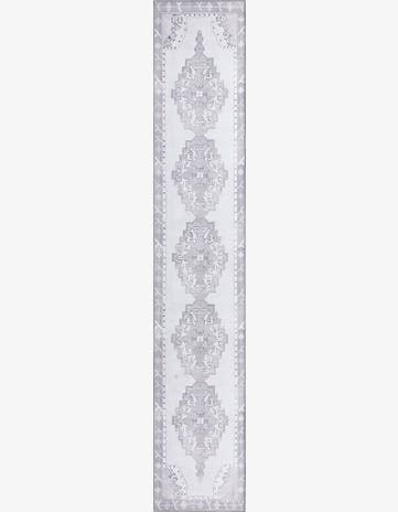 white Gray Timeless Runner Rug