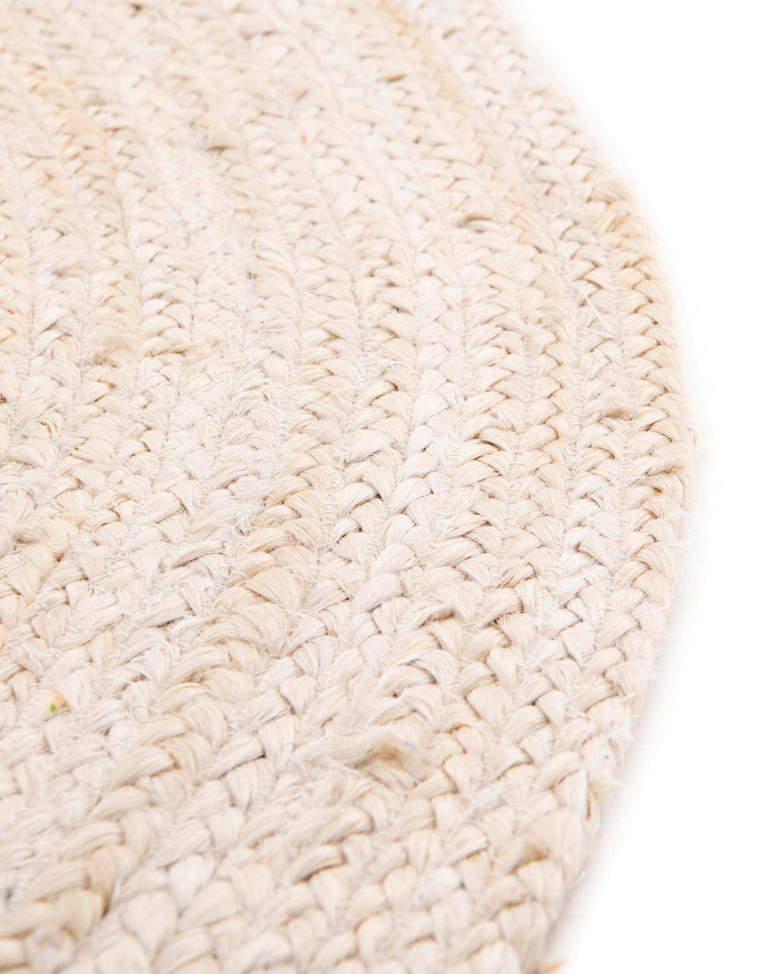 2' 2 x 3' 7 Handmade Braided Jute Hearth Rug