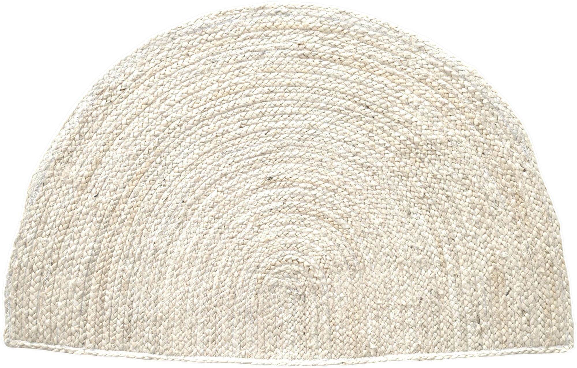 2' 7 x 4' 1 Handmade Braided Jute Hearth Rug