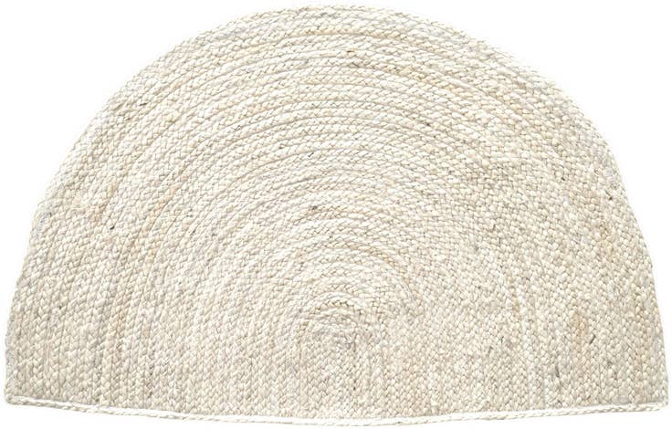 Detail image of 2' 7 x 4' 1 Handmade Braided Jute Hearth Rug