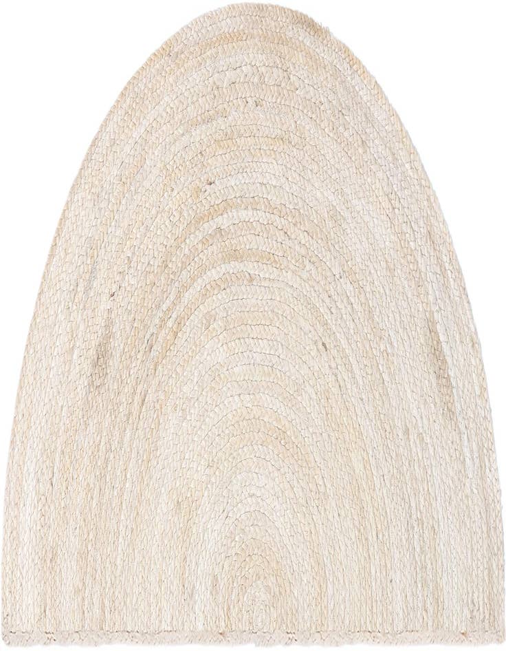 Detail image of 3' 1 x 6' 1 Handmade Braided Jute Hearth Rug