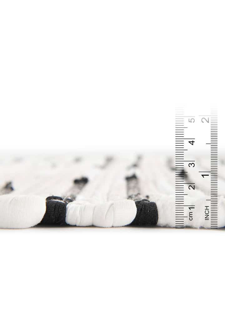 2' 2 x 3' 7 Hand Woven Chindi Cotton Hearth Rug