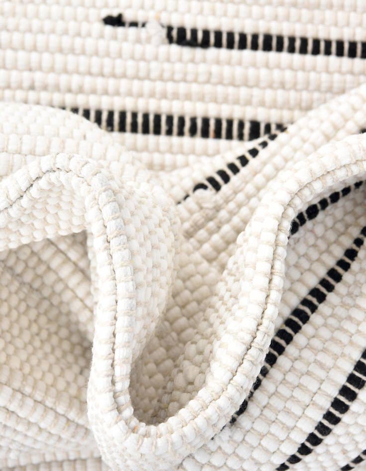 Detail image of 2' 2 x 3' 7 Hand Woven Chindi Cotton Hearth Rug