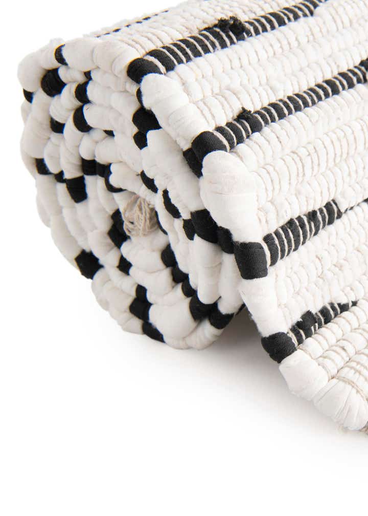 2' 2 x 3' 7 Hand Woven Chindi Cotton Hearth Rug