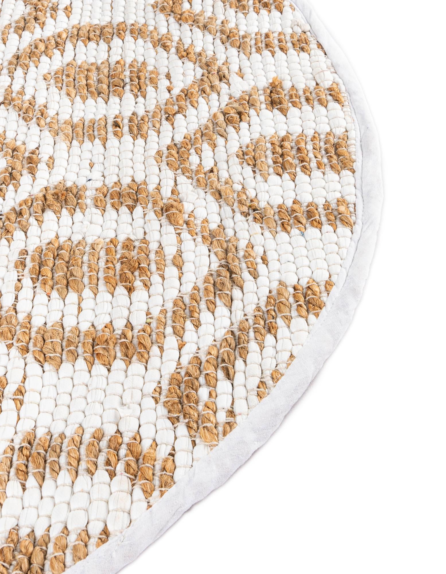 2' 2 x 3' 7 Hand Woven Chindi Jute Hearth Rug