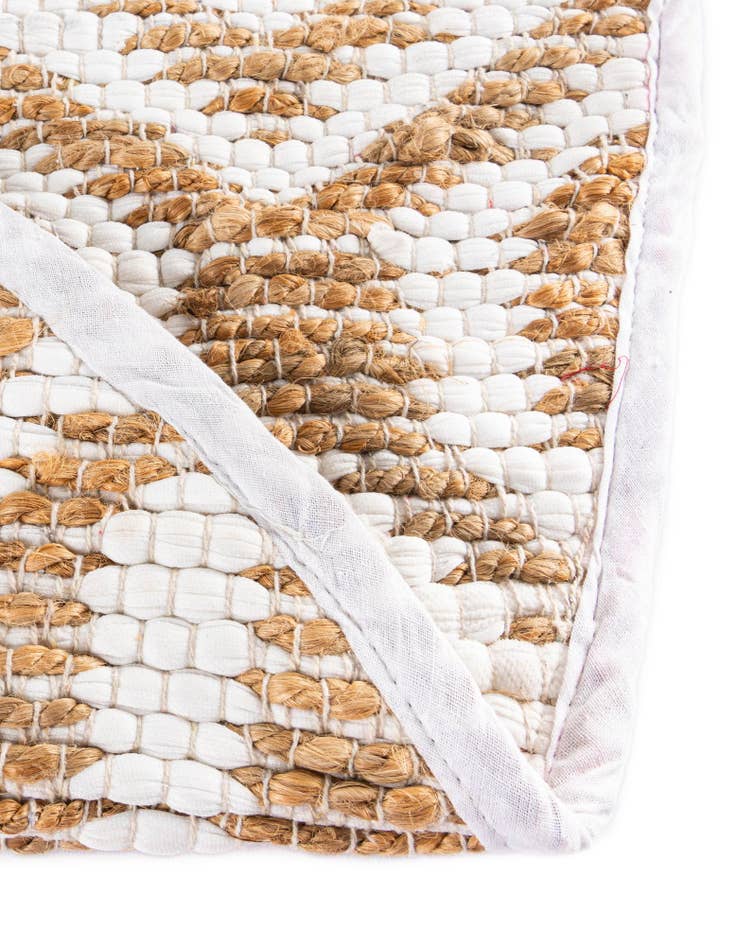 Detail image of 2' 2 x 3' 7  Hand Woven Chindi Jute Hearth Rug