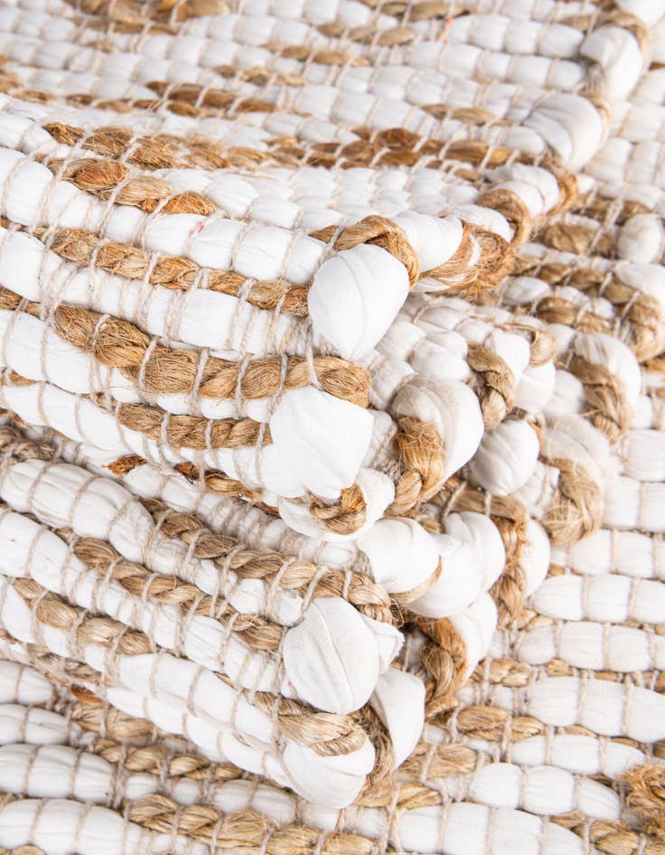 Detail image of 2' 2 x 3' 7  Hand Woven Chindi Jute Hearth Rug