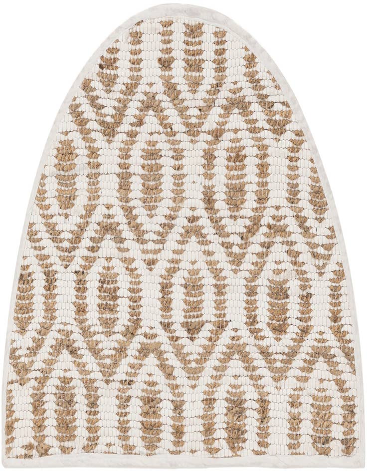 Detail image of 2' 2 x 3' 7 Hand Woven Chindi Jute Hearth Rug
