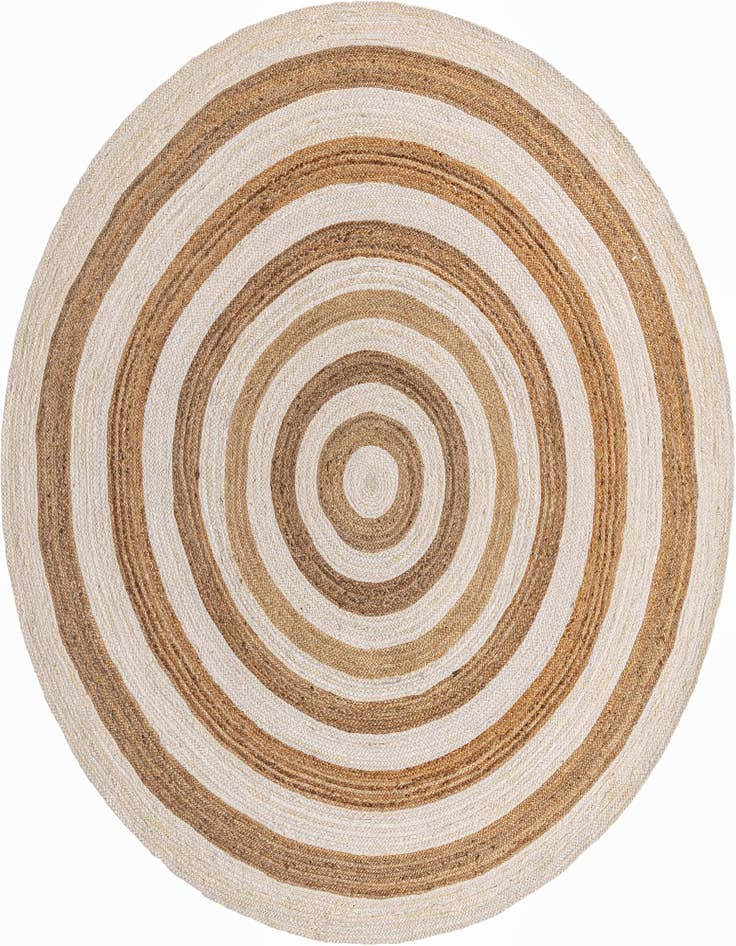 Detail image of 10' x 10'  Hand Braided Jute Round Rug