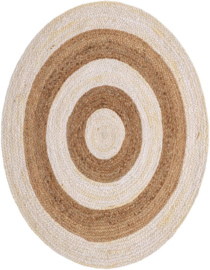 Detail image of 4' 1 x 4' 1  Hand Braided Jute Round Rug