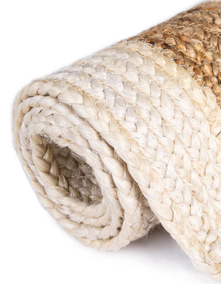 8' x 8' Handmade Braided Jute Round Rug