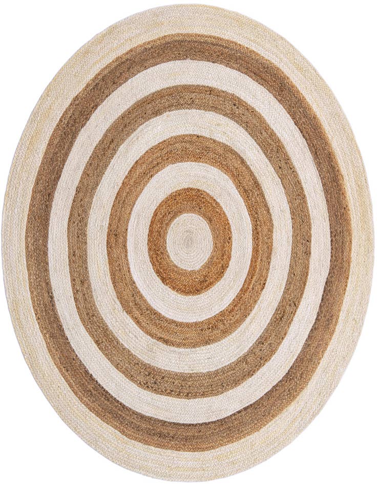 Detail image of 7' 1 x 7' 1  Hand Braided Jute Round Rug