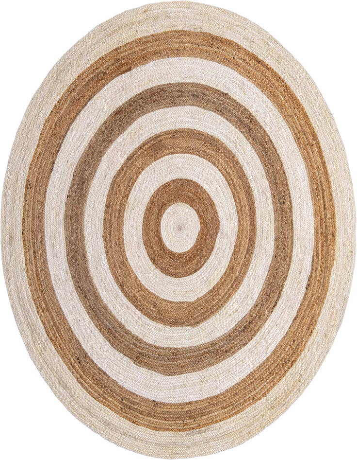 Detail image of 8' x 8'  Hand Braided Jute Round Rug
