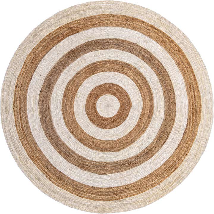 8' x 8' Handmade Braided Jute Round Rug