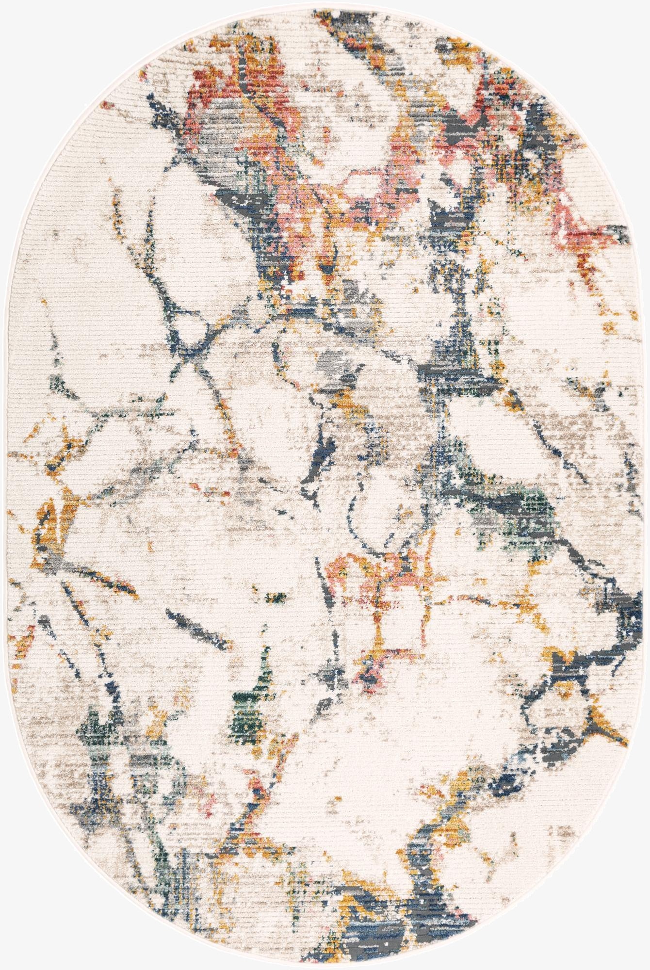 5' 3 x 8' Gemstone Oval Rug