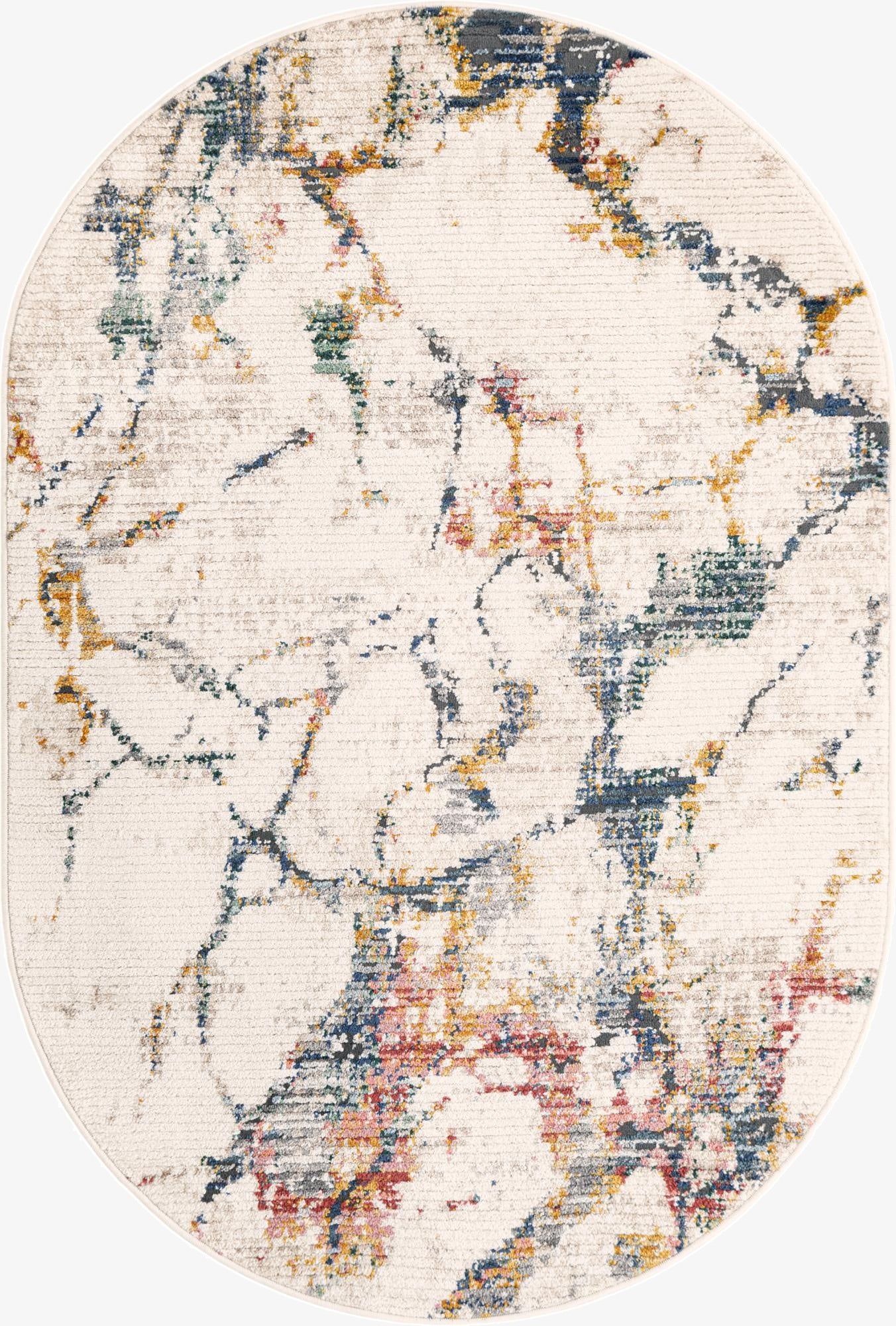 4' x 6' 3 Gemstone Oval Rug