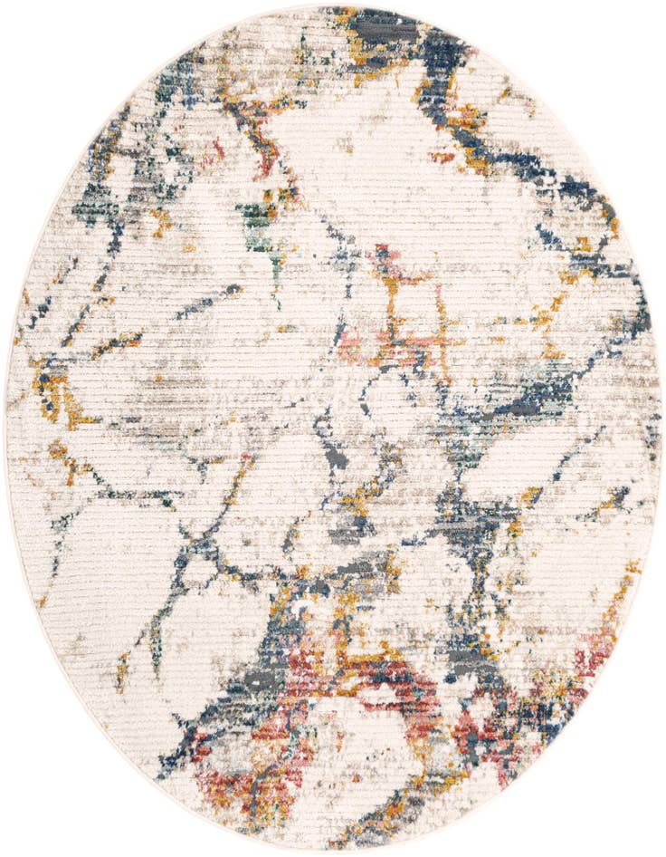 Detail image of 5' 3 x 5' 3 Gemstone Round Rug