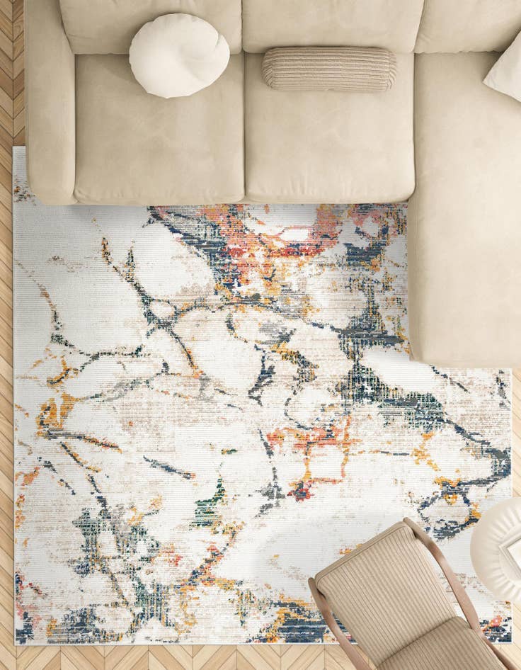 Detail image of 7' 3 x 7' 3 Gemstone Square Rug