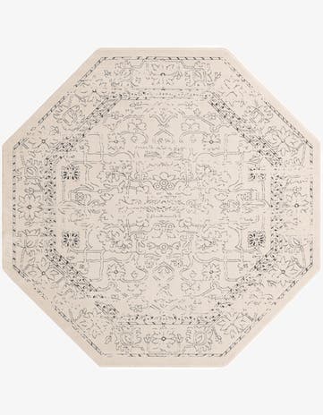 White Isabella Octagon Rug