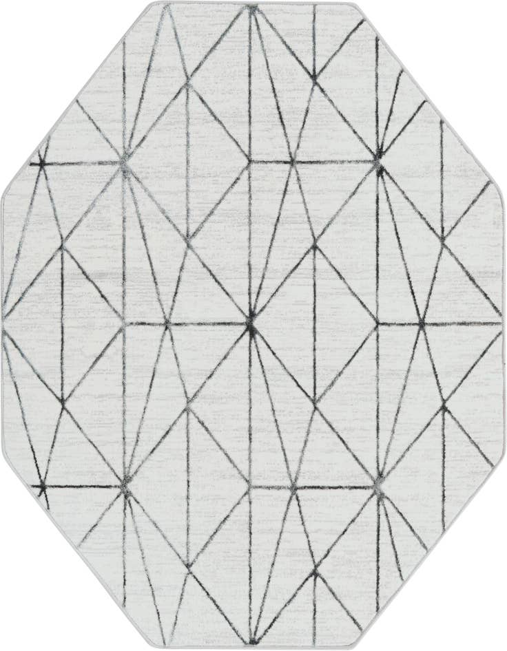Detail image of 5' 3 x 5' 3 Lattice Trellis Octagon Rug