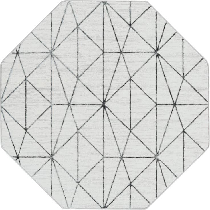 Detail image of 5' 3 x 5' 3 Lattice Trellis Octagon Rug