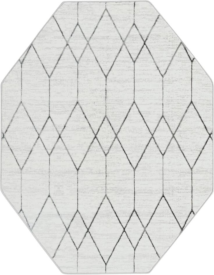 Detail image of 5' 3 x 5' 3 Lattice Trellis Octagon Rug