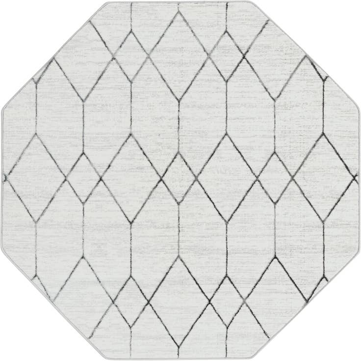 Detail image of 5' 3 x 5' 3 Lattice Trellis Octagon Rug
