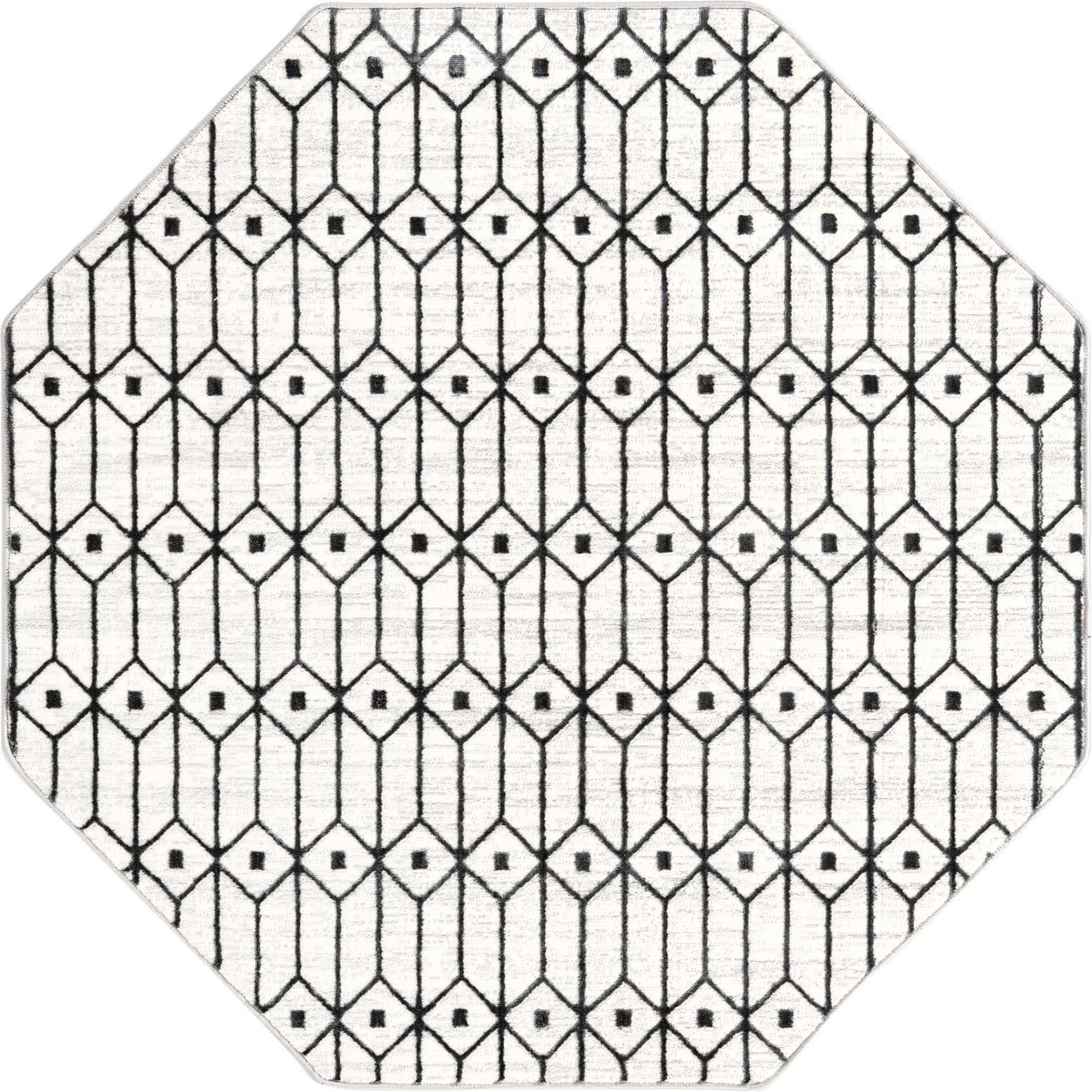5' 3 x 5' 3 Lattice Trellis Octagon Rug