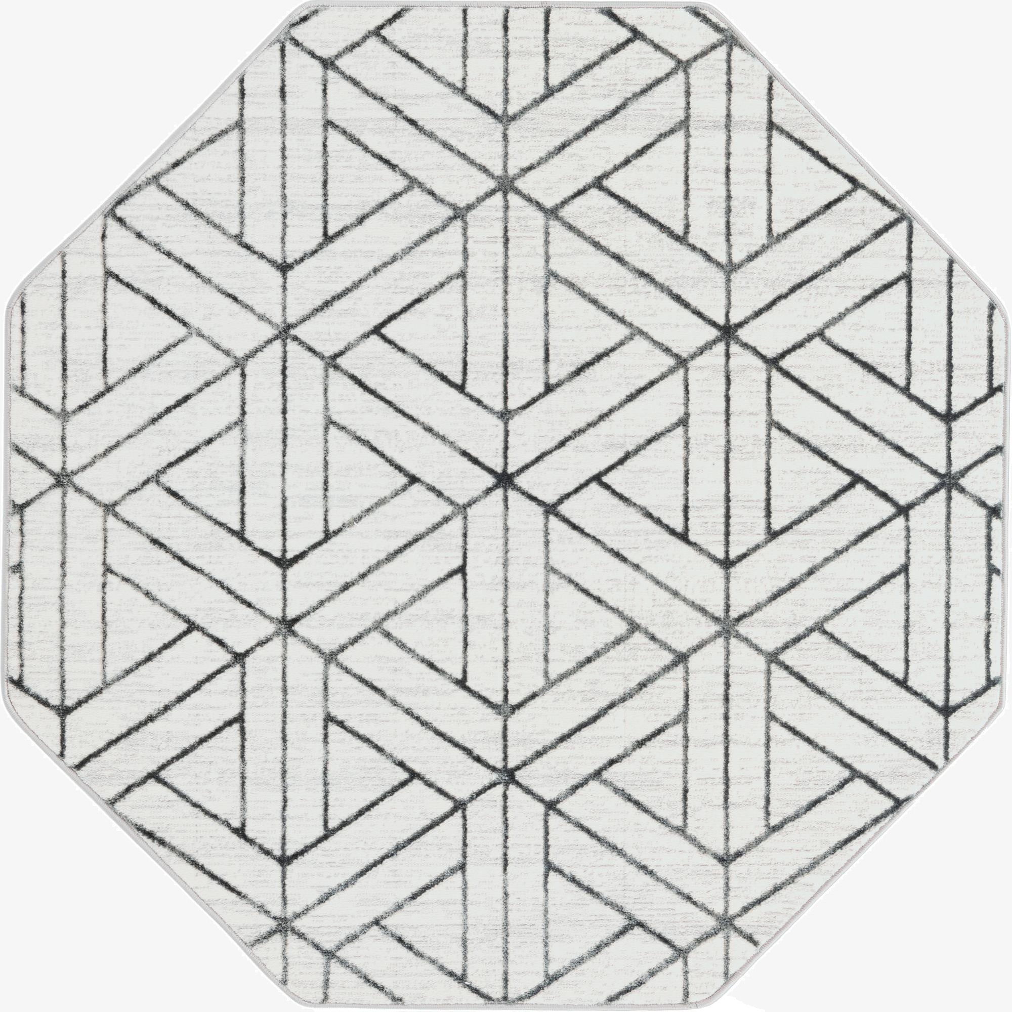 Primary image 5' 3 x 5' 3 Lattice Trellis Octagon Rug