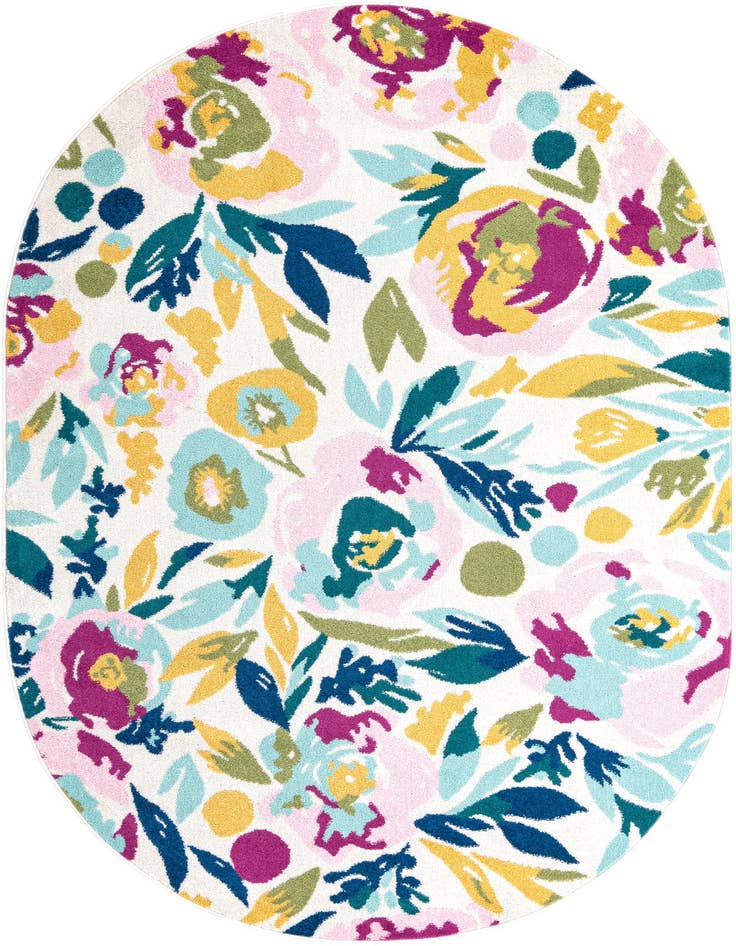 Detail image of 6' x 9' Bloom Oval Rug