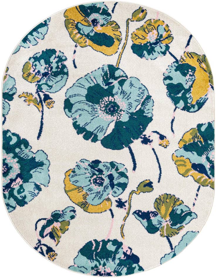 Detail image of 5' 3 x 7' 10 Bloom Oval Rug