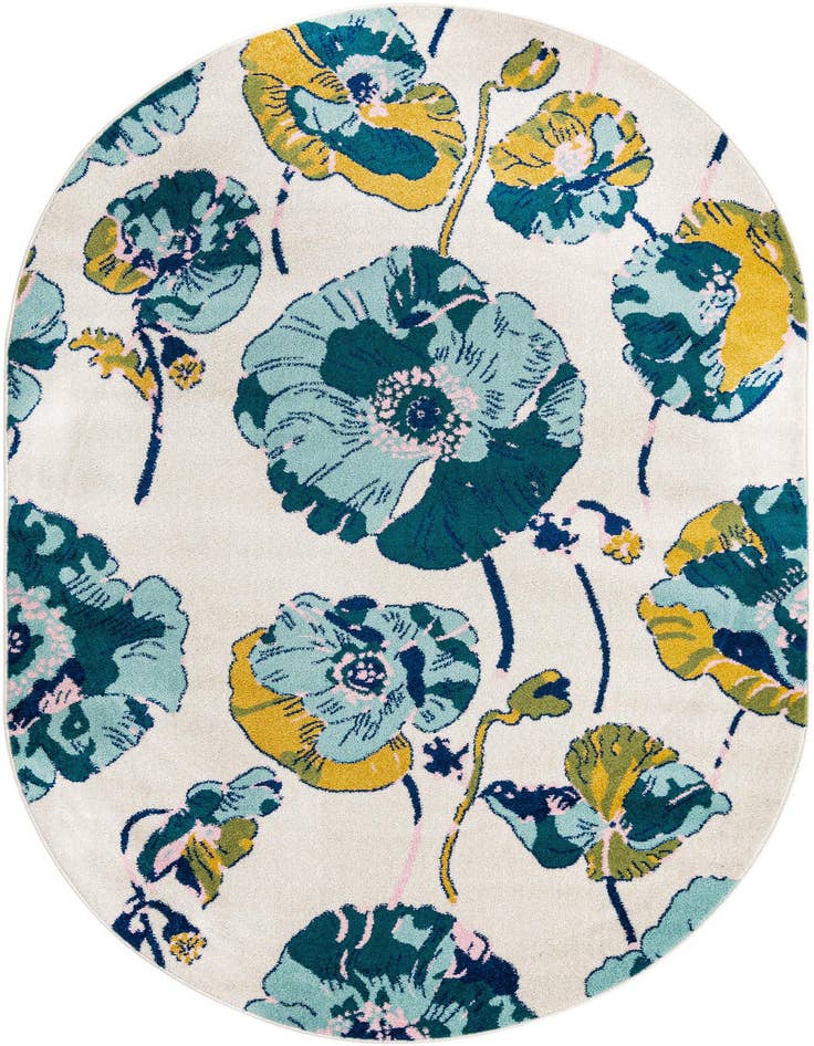 Detail image of 6' x 9' Bloom Oval Rug