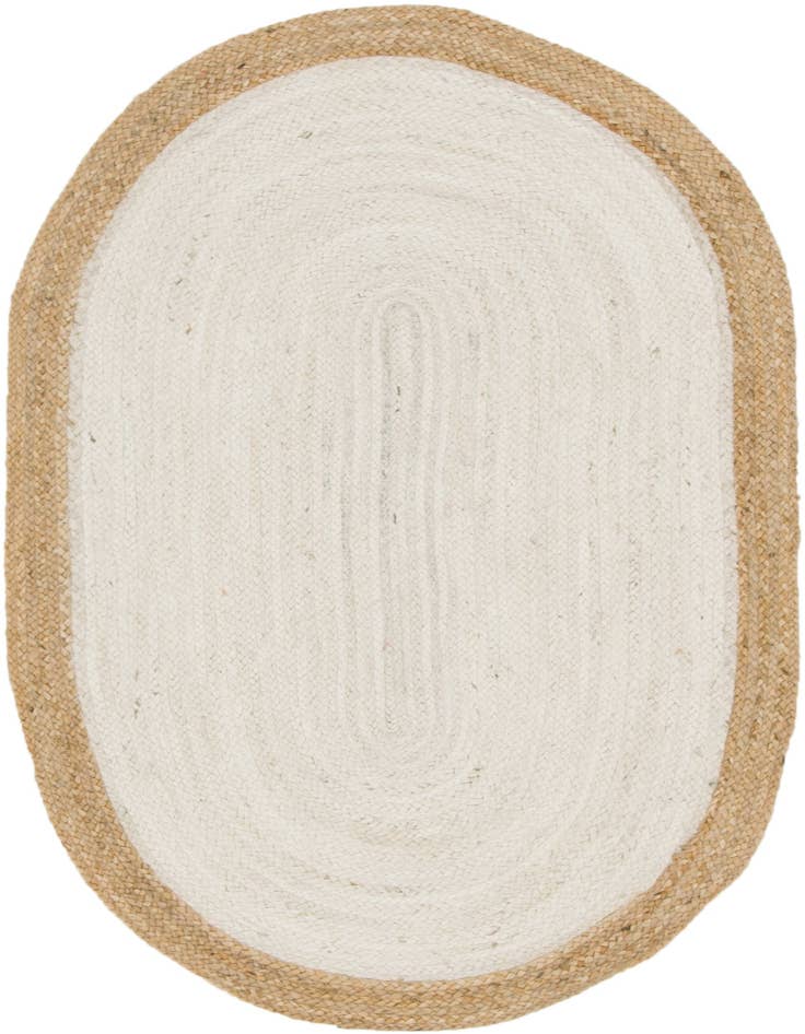 Detail image of 3' 3 x 5' 1  Hand Braided Jute Oval Rug